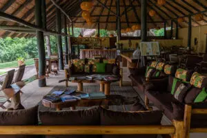 Relax in the lodge lounge.