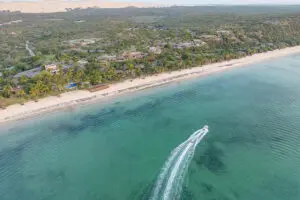 Aerial view of Bazaruto Island.
