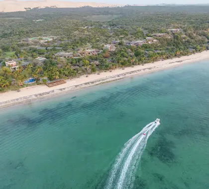 Vista aérea de la isla de Bazaruto.