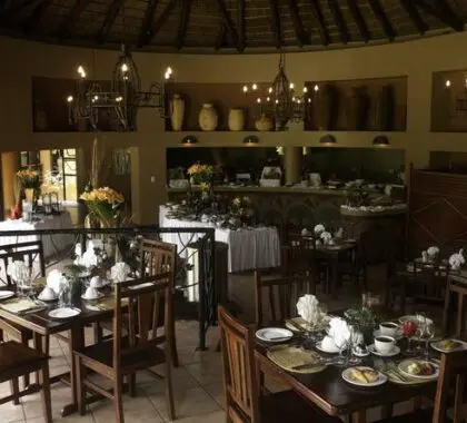 Desfrute de uma refeição deliciosa na área de refeições