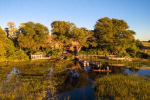Set on an island and surrounded year-round by water. 