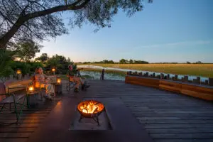 Conclude the day with sunset drinks around the fire.