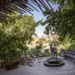 Jao main camp firepit deck.