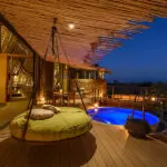 The expansive deck of your Jao Camp Villa.