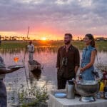 Enjoy a sundowner stop on an afternoon mokoro safari.  