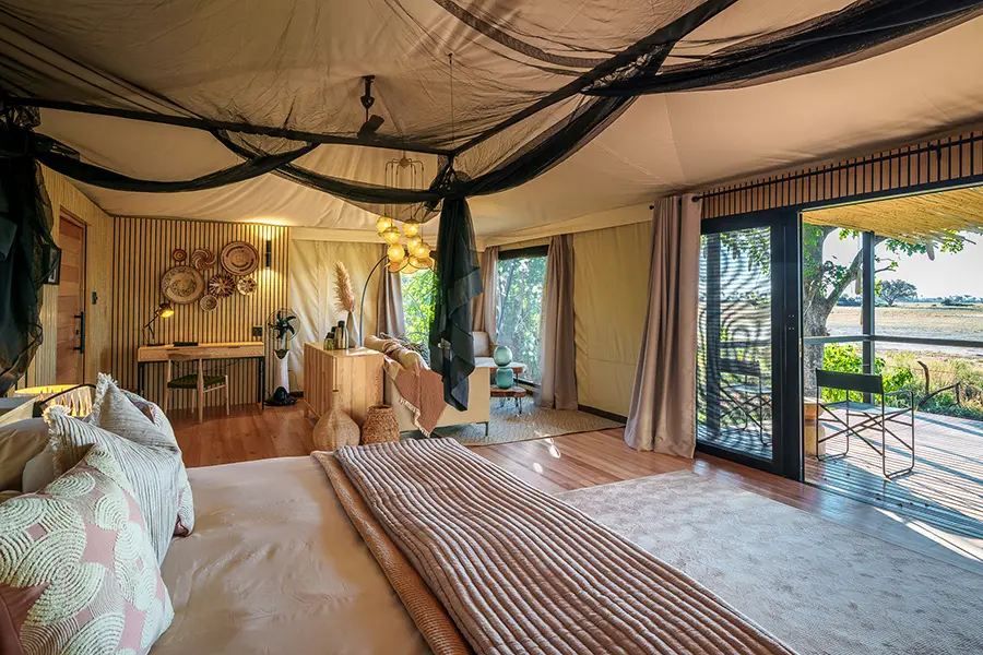 Tent interior.