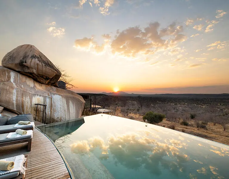 Jabali Ridge offers an infinity pool.