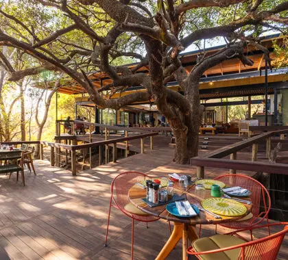 Jaci's main lodge deck.