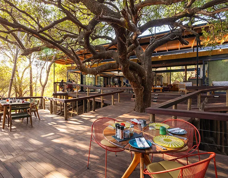 Jaci's main lodge deck.
