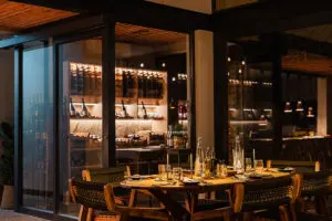 The main lodge wine cellar.