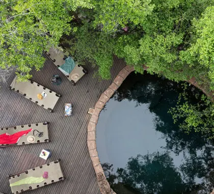 Swimming pool at Jaci's.