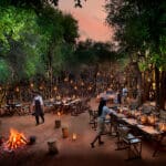 Cenas al aire libre en la zona boma.