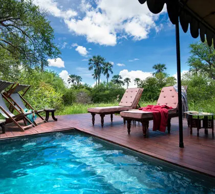 Piscina de la tienda de invitados.