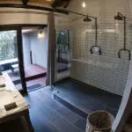 En suite twin showers.