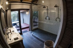 En suite twin showers.