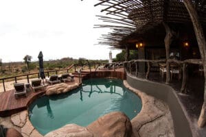 Swim in the communal pool.