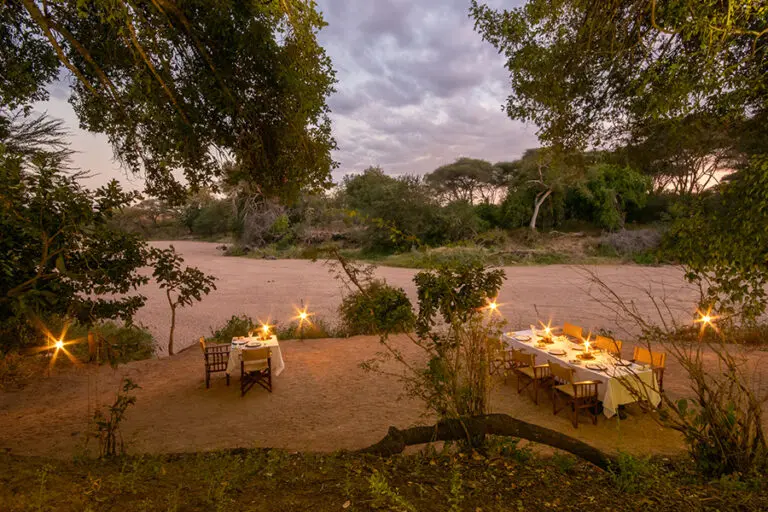 Alfresco dining at Jongomero. 