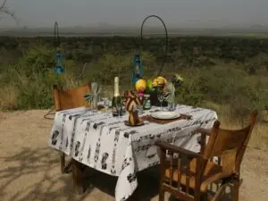 Disfrute de las magníficas vistas mientras almuerza.