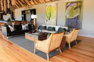 The indoor common lounge area.