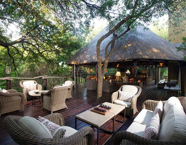 The viewing deck at Kapama Buffalo Camp. 