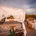 Sleep-out deck available to book for a romantic night under the stars.