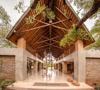 Kapama Southern Camp entrance hall.