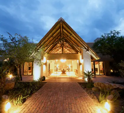 Outside view of the library lounge.