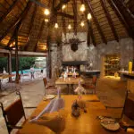 Meals are served in an open-air setting.