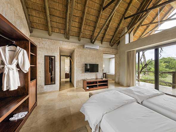 Auténtico alojamiento de safari en el corazón de la reserva de caza de Kapama, en la provincia sudafricana de Limpopo.