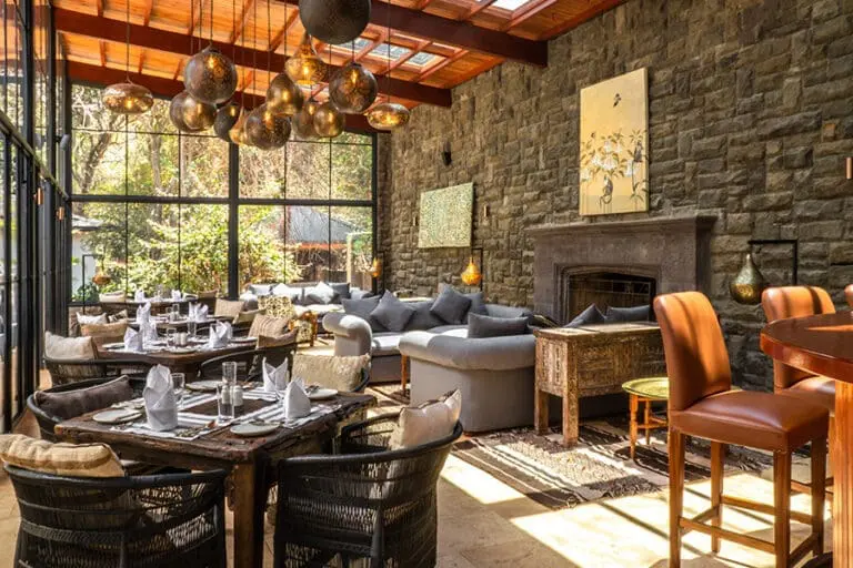 Karen Blixen Coffee Garden restaurant interior. 
