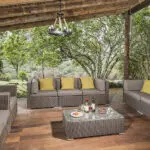 The veranda lounge area.