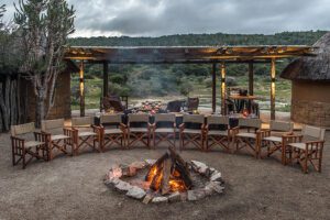 Enjoy your dinner in the open air boma.