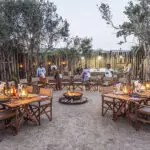 Dinner under the stars in the boma - a safari highlight.
