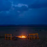 Warm up by the campfire.