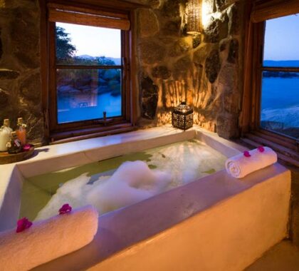 Each suite has a beautiful en-suite bathroom, including a bath with a view!
