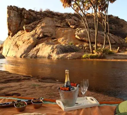 Gourmet picnics can be enjoyed away from camp on your honeymoon - simply ask & it will happen.