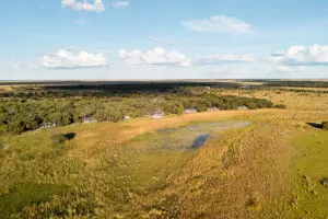 Aerial view of the camp.