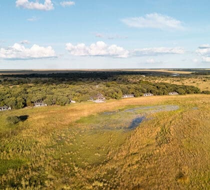 Aerial view of the camp.