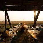 A dinner setup.