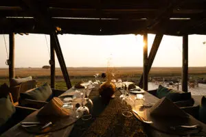 A dinner setup.