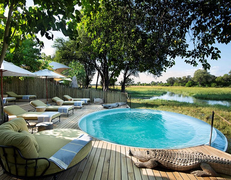 Take a dip in the pool.