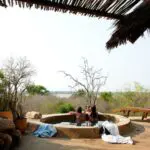 A private plunge pool can be used for a refreshing dip.
