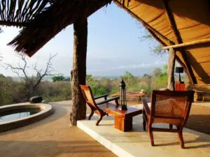 Each room offers a private deck.
