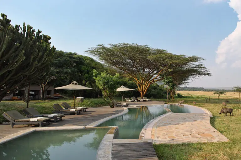 KichwaTemboTentedCamp-SwimmingPool-ArialView