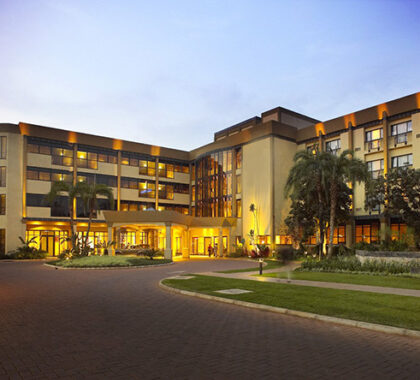 Kigali Serena Hotel is well maintained & is flanked by manicured landscaping.