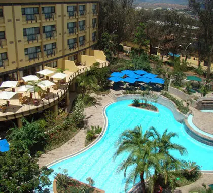 Enjoy the city's endless sunshine in the pool or with an alfresco cocktail under a shady deck umbrella.