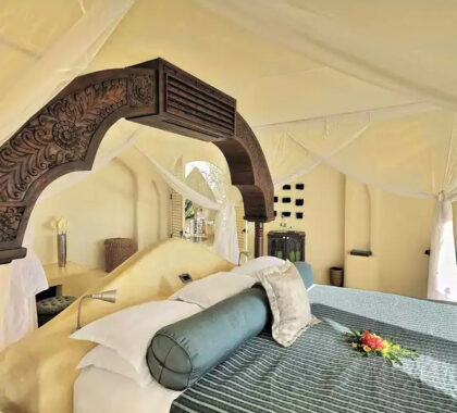 En suite bedroom at Killindi Zanzibar.