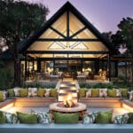 The firepit at Kings Camp, for pre-dinner drinks and chats.
