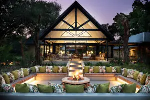 The firepit at Kings Camp, for pre-dinner drinks and chats.