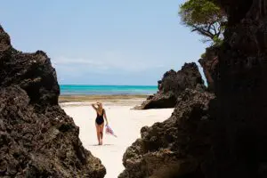 Beach strolls beneath the Cora Cliff.